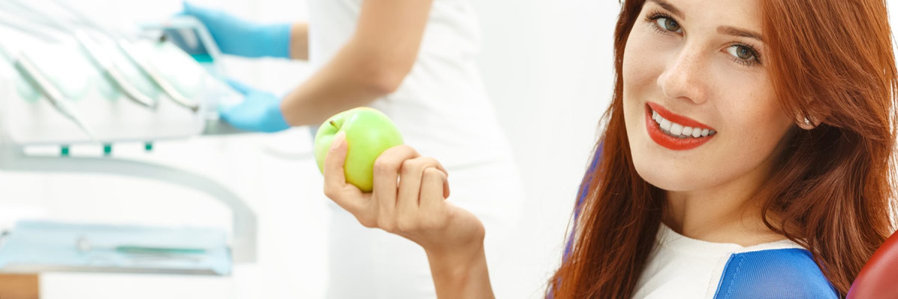 client in the dental chair